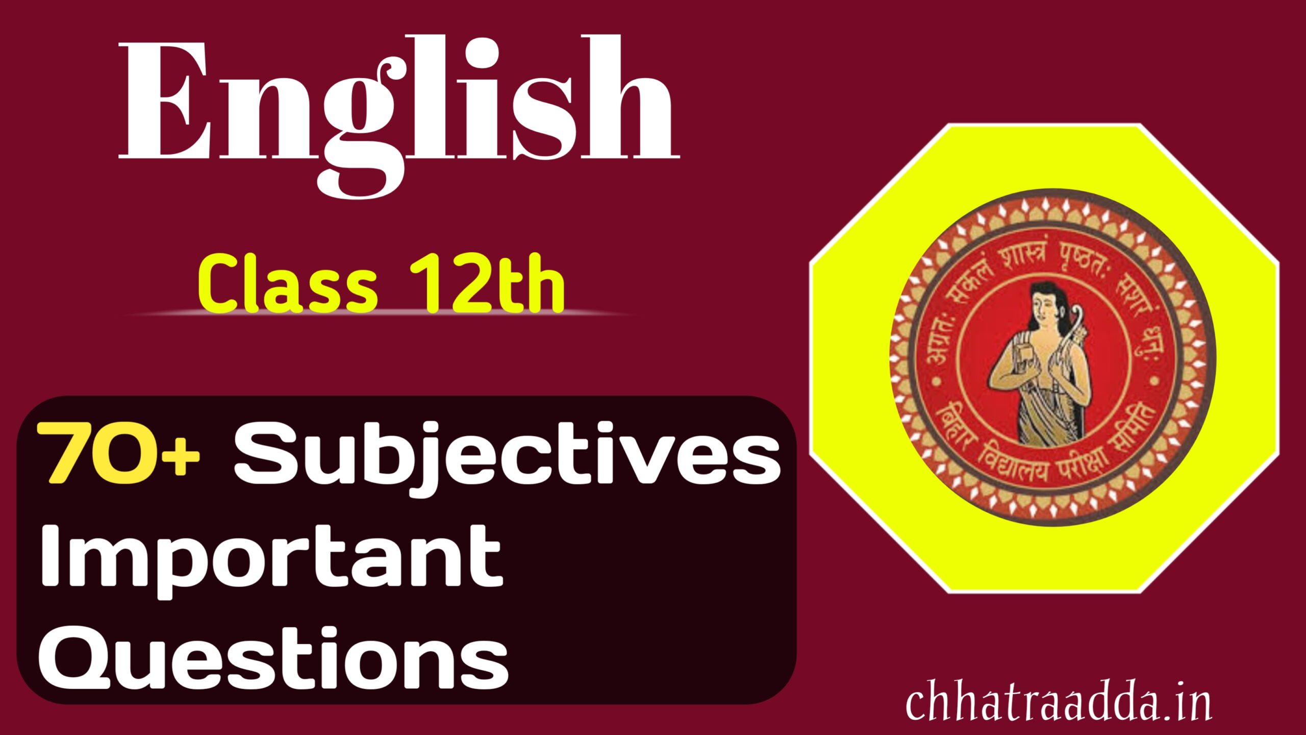 English Class 12th Imortant 70+ Subjectives Questions
