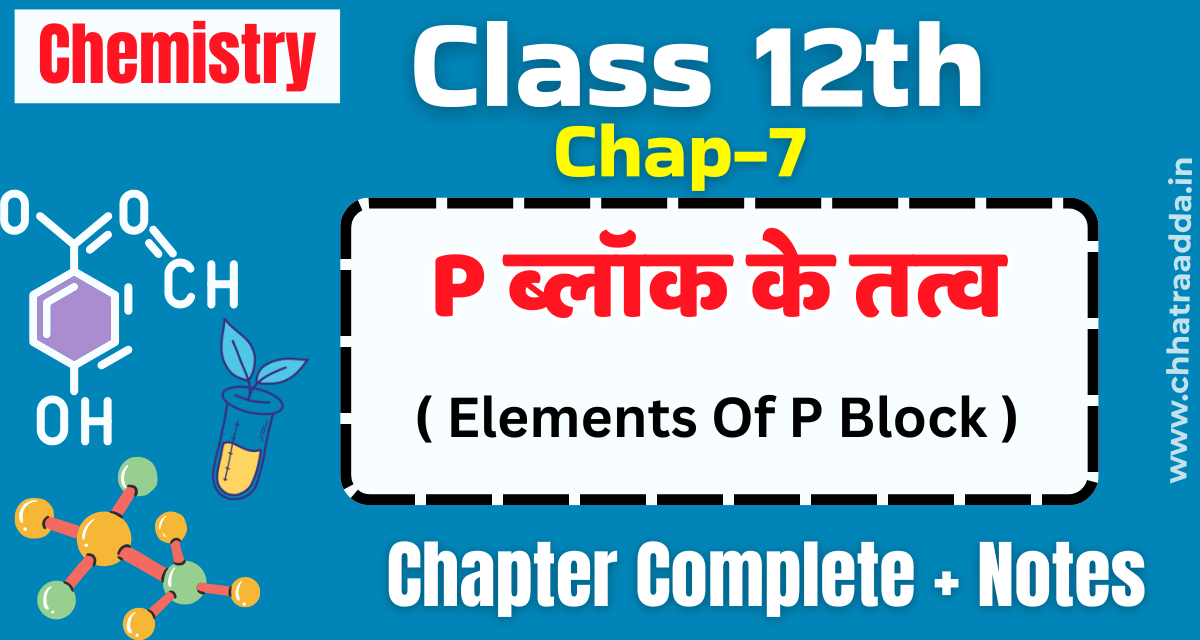 BSEB CLASS 12 Chemistry Chapter 7 " P ब्लॉक के तत्व" Objectives & Subjectives Revision One Shot